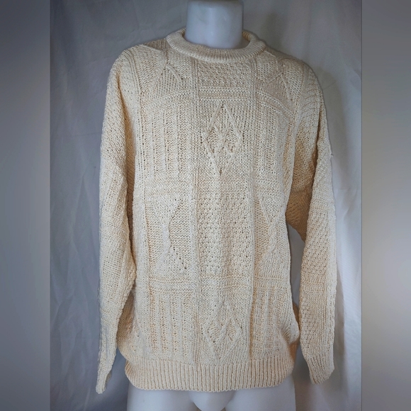 New With Tags Men's Xl St Michael Cable Knit Sweater Made In The UK